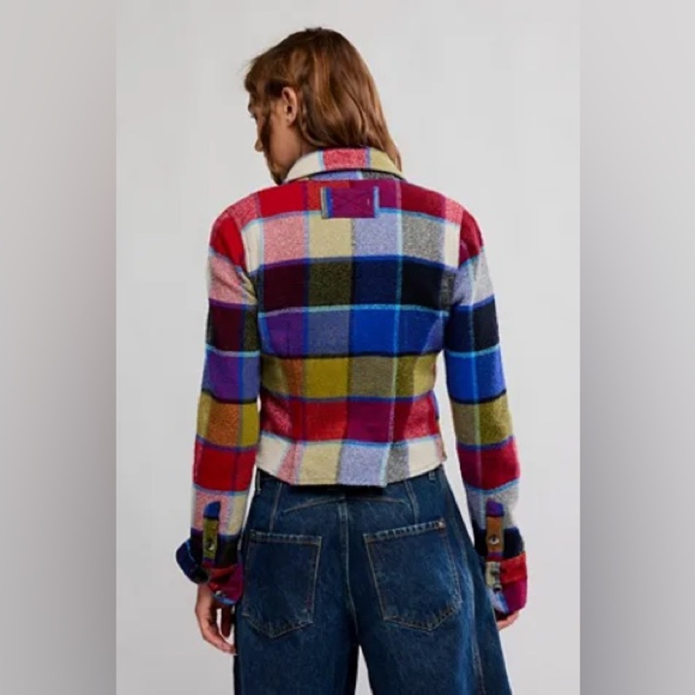 Free People We The Free Winnie Plaid Shirt in County Combo - Picture 4 of 8